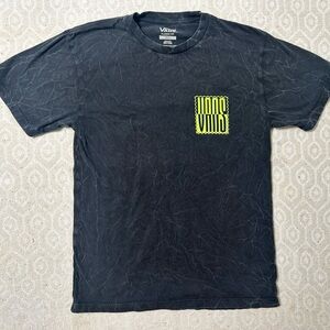 Vans Black Tee with Neon Yellow Design